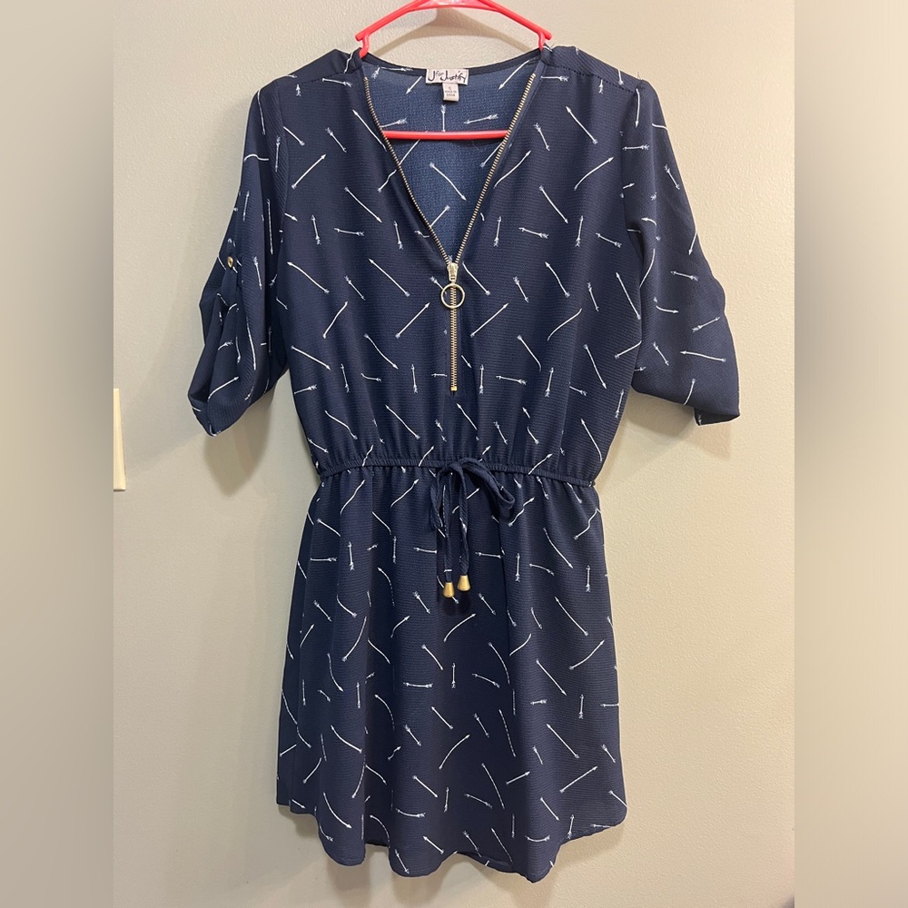 Navy arrow dress - J for Justify - size Small